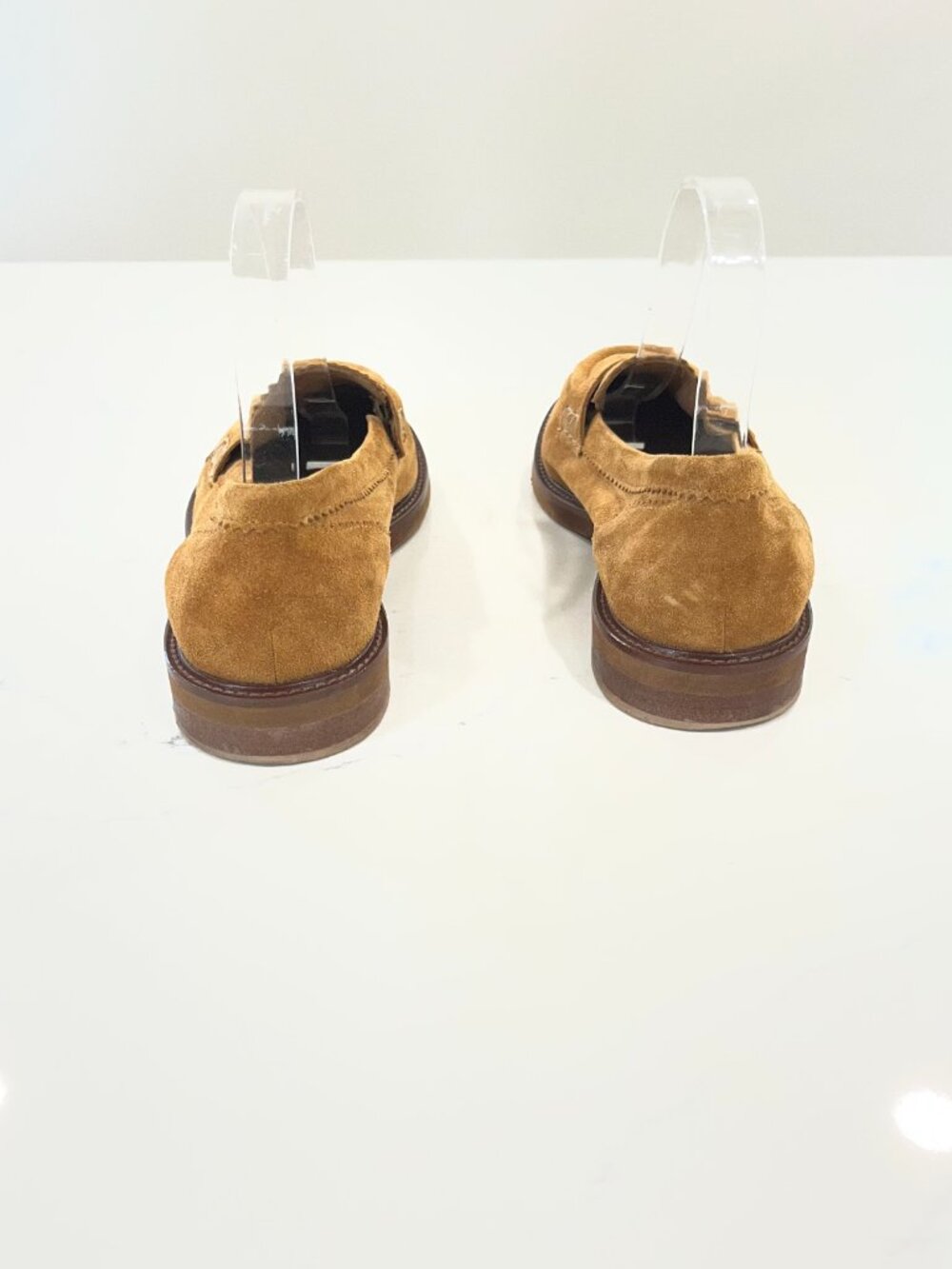 Contigo Milano Tan Suede Gathered Loafer Size 38 / 7.5 US - Picture 3 of 9